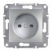 Розетка без заземления Schneider Electric серии Asfora 16А алюминий (EPH3000161)