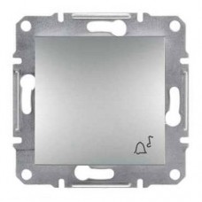 Кнопковий вимикач з символом "дзвінок" Asfora алюміній (EPH0800161)