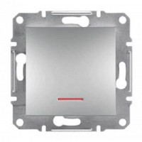 ⚡Вимикач з підсвічуванням Asfora IP20 алюміній (EPH1400161) ⚡Вимикач з підсвічуванням Asfora IP20 алюміній (EPH1400161)