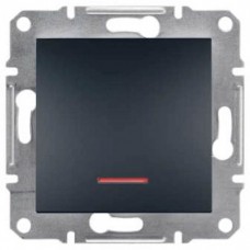 Выключатель с подсветкой Asfora IP20 антрацит (EPH1400171)