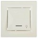 ⚡ Кнопочный выключатель с подсветкой и символом свет Asfora IP20 кремовый (EPH1800123)