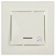 ⚡Кнопочный выключатель с подсветкой и символом лестница Asfora IP20 кремовый (EPH1900323)