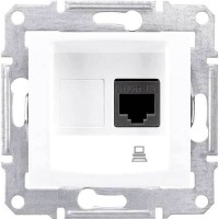 SDN4700121 Комп'ютерна розетка UTP RJ45 кат.6e неекранована Sedna. Колір Білий