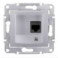 ⚡SDN4300160 Компьютерная розетка UTP RJ45 кат.5e неэкранированная Sedna. Цвет Алюминий ⚡SDN4300160 Компьютерная розетка UTP RJ45 кат.5e неэкранированная Sedna. Цвет Алюминий