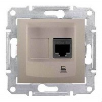 SDN4900168 Комп'ютерна розетка STP RJ45 кат.6e екранована Sedna. Колір Титан