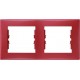 ⚡SDN5800341 Декоративная рамка 2-постовая горизонтальная Sedna. Цвет Красный