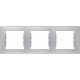 ⚡SDN5800560 Декоративная рамка 3-постовая горизонтальная Sedna. Цвет Алюминий