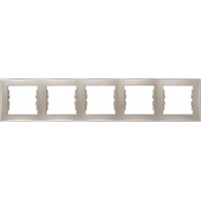 ⚡SDN5800968 Декоративная рамка 5-постовая горизонтальная Sedna. Цвет Титан