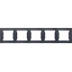 ⚡Декоративная рамка 5-постовая горизонтальная Sedna. Цвет Графит (SDN5800970)
