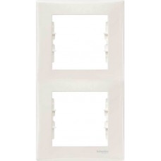 ⚡SDN5801123 Декоративная рамка 2-постовая вертикальная Sedna. Цвет Слоновая кость