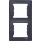 ⚡Декоративна рамка 2-постова вертикальна Sedna. Колір Графіт (SDN5801170)