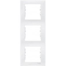 ⚡SDN5801321 Декоративная рамка 3-постовая вертикальная Sedna. Цвет Белый