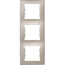 ⚡SDN5801368 Декоративная рамка 3-постовая вертикальная Sedna. Цвет Титан