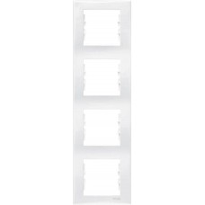 ⚡SDN5802021 Декоративная рамка 4-постовая вертикальная Sedna. Цвет Белый