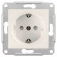 SDN3000123 Розетка з заземленням і захисними шторками 16А Sedna. Колір Слонова кістка