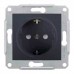 ⚡ Розетка с заземлением и защитными шторками Sedna Schneider Electric 16А графит (SDN3000170)