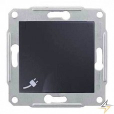 SDN3100170 Розетка з заземленням, захисними шторками та кришкою 16А, 250 В Sedna. Колір Графіт