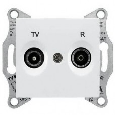 ⚡SDN3301321 Розетка TV/R прохідна 8 dB Sedna. Колір Білий