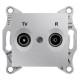 ⚡SDN3301860 Розетка TV/R проходная 4 dB Sedna. Цвет Алюминий