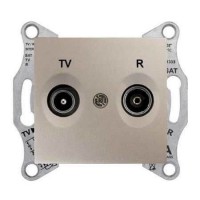 SDN3301868 Розетка TV/R прохідна 4 dB Sedna. Колір Титан