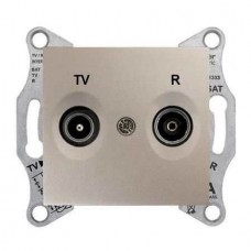 SDN3301868 Розетка TV/R прохідна 4 dB Sedna. Колір Титан