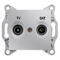SDN3401960 Розетка ТV/SAT прохідна 4 dB Sedna. Колір Алюміній