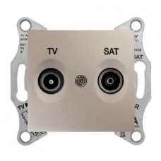SDN3401968 Розетка ТV/SAT прохідна 4 dB Sedna. Колір Титан