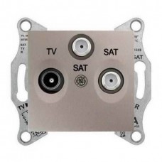 SDN3501268 Розетка TV/R/SAT прохідна 8 dB Sedna. Колір Титан