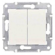 SDN0300423 Двоклавішний вимикач 10A IP44 серії Sedna. Колір Слонова кістка