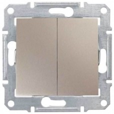 SDN0300168 2-клавішний вимикач 10 A серії Sedna. Колір Титан