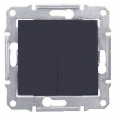 SDN0300170 2-клавішний вимикач 10 A серії Sedna. Колір Графіт