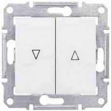 ⚡SDN1300321 Выключатель для жалюзи с механич. блокировкой 10A серии Sedna. Цвет Белый