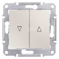 SDN1300323 Вимикач для жалюзі з механіч. блокуванням 10A серії Sedna. Колір Слонова кістка