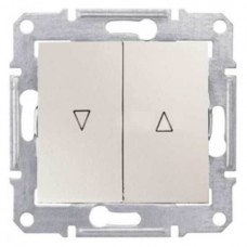SDN1300323 Вимикач для жалюзі з механіч. блокуванням 10A серії Sedna. Колір Слонова кістка