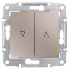 SDN1300168 Вимикач для жалюзі з електрич. блокуванням 10A серії Sedna. Колір Титан