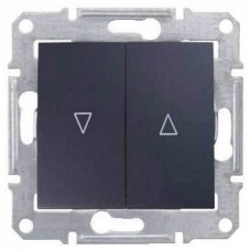 SDN1300170 Вимикач для жалюзі з електрич. блокуванням 10A серії Sedna. Колір Графіт