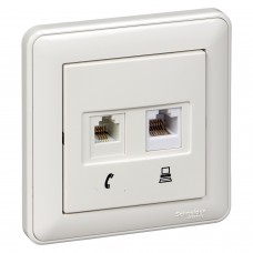 TV антенный коннектор в сборе слоновая кость (RTS-151-28)