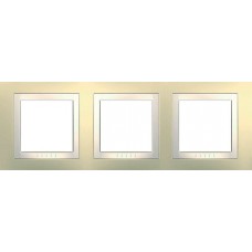 Рамка тримісна кремова Unica Basic MGU2.006.559
