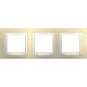 Рамка трехместная кремовая Unica Basic MGU2.006.559