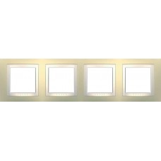 Рамка чотиримісна кремова Unica Basic MGU2.008.559