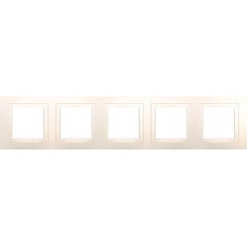 Рамка пятиместная слоновая кость Unica Basic MGU2.010.25