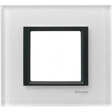 Рамка 1-постовая белое стекло Unica Class MGU68.002.7C2