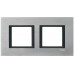 MGU68.004.7A1 Рамка 2-постовая серебристый алюминий Unica Class