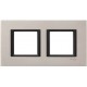 Рамка 2-постовая лунный алюминий Unica Class MGU68.004.7A2