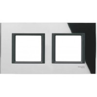 Рамка 2-постова "чорне дзеркало" Unica Class MGU68.004.7C1