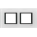 Рамка 2-постова "біле скло" Unica Class MGU68.004.7C2