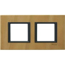 Рамка 2-постовая кожа Сахара Unica Class MGU68.004.7P1