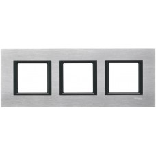 Рамка 3-постовая серебристый алюминий Unica Class MGU68.006.7A1