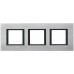 MGU68.006.7A1 Рамка 3-постовая серебристый алюминий Unica Class