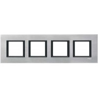 Рамка 4-постова "сріблястий алюміній" Unica Class MGU68.008.7A1
